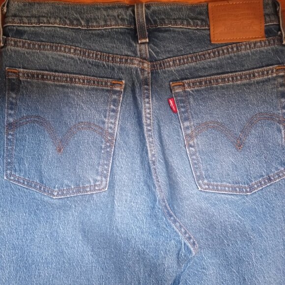 LEVI'S wedgie straight jeans in jive sound (sz27) - Picture 13 of 14